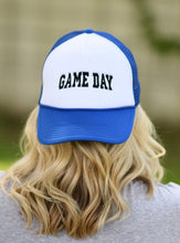 Load image into Gallery viewer, Blue/White Game Day Foam Trucker Hat
