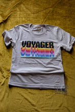 Load image into Gallery viewer, western apparel, western graphic tee, graphic western tees, wholesale clothing, western wholesale, women&#39;s western graphic tees, wholesale clothing and jewelry, western boutique clothing, western women&#39;s graphic tee, vintage style womens tee, vintage inspired graphic tee, voyager graphic tee, bright graphic tee
