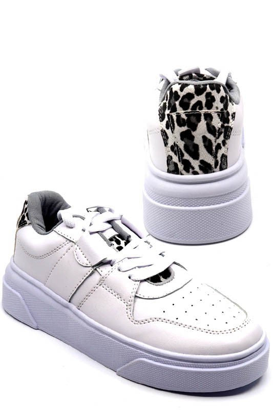 Euro 1 White Leopard Sneakers