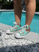 Load image into Gallery viewer, Star 24 Rusted Turquoise Hi-Top Sneakers
