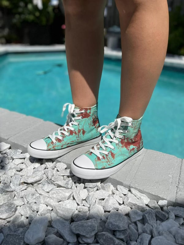 Star 24 Rusted Turquoise Hi-Top Sneakers