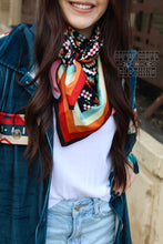 Load image into Gallery viewer, Women&#39;s scarf, Western Accessories, Western Apparel, Western Wholesale, western wild rags, cowboy rags, cowboy scarf, Wholesale Accessories, Wholesale Apparel, colorful wild rags, bright wild rags
