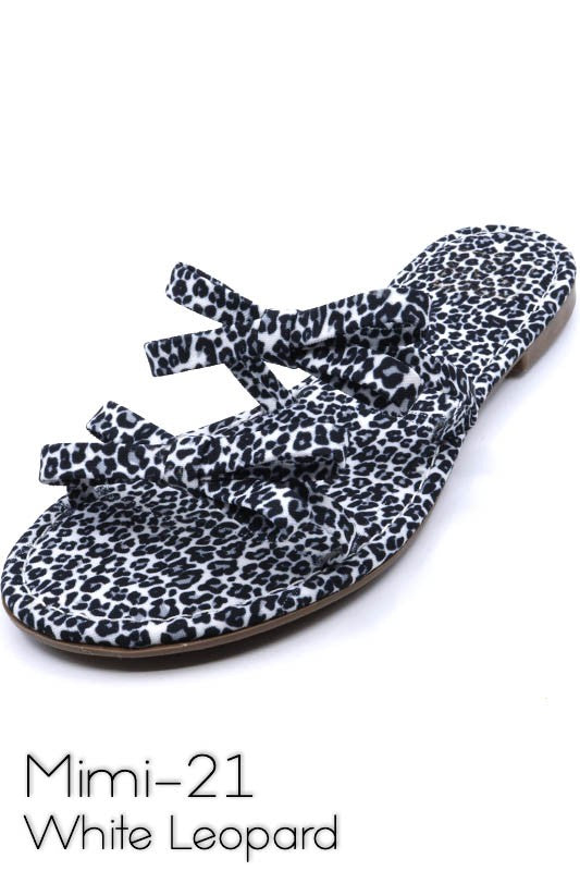 Mimi 21 White Leopard Sandals