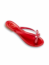 Load image into Gallery viewer, Linda 58 Red Patent Bow Sandals
