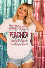 Load image into Gallery viewer, Teacher Pink Leopard Tee
