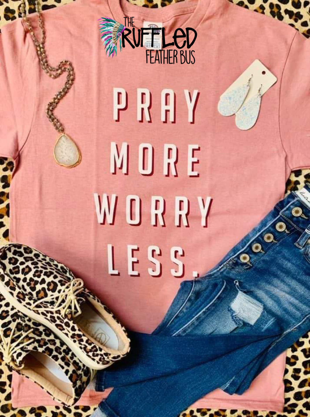 Pray More Worry Less Graphic Tee