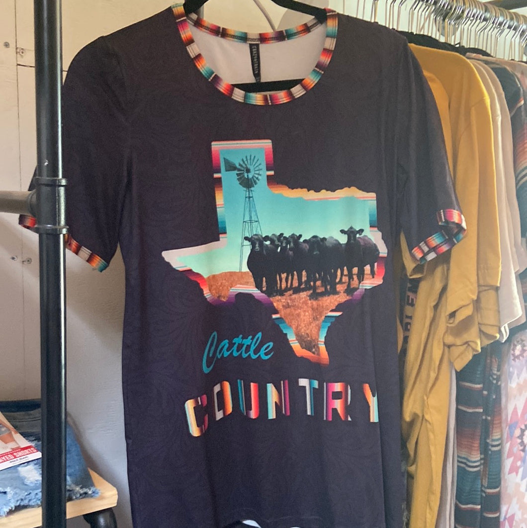 Cattle Country Tee By Crazy Train
