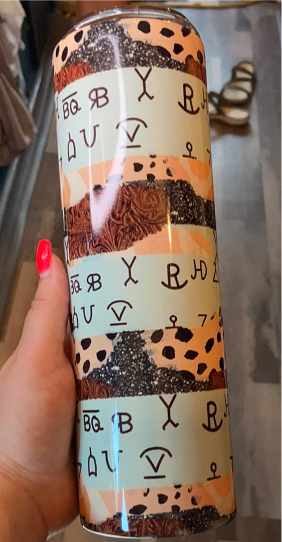 Branded Leather TUMBLER CUP